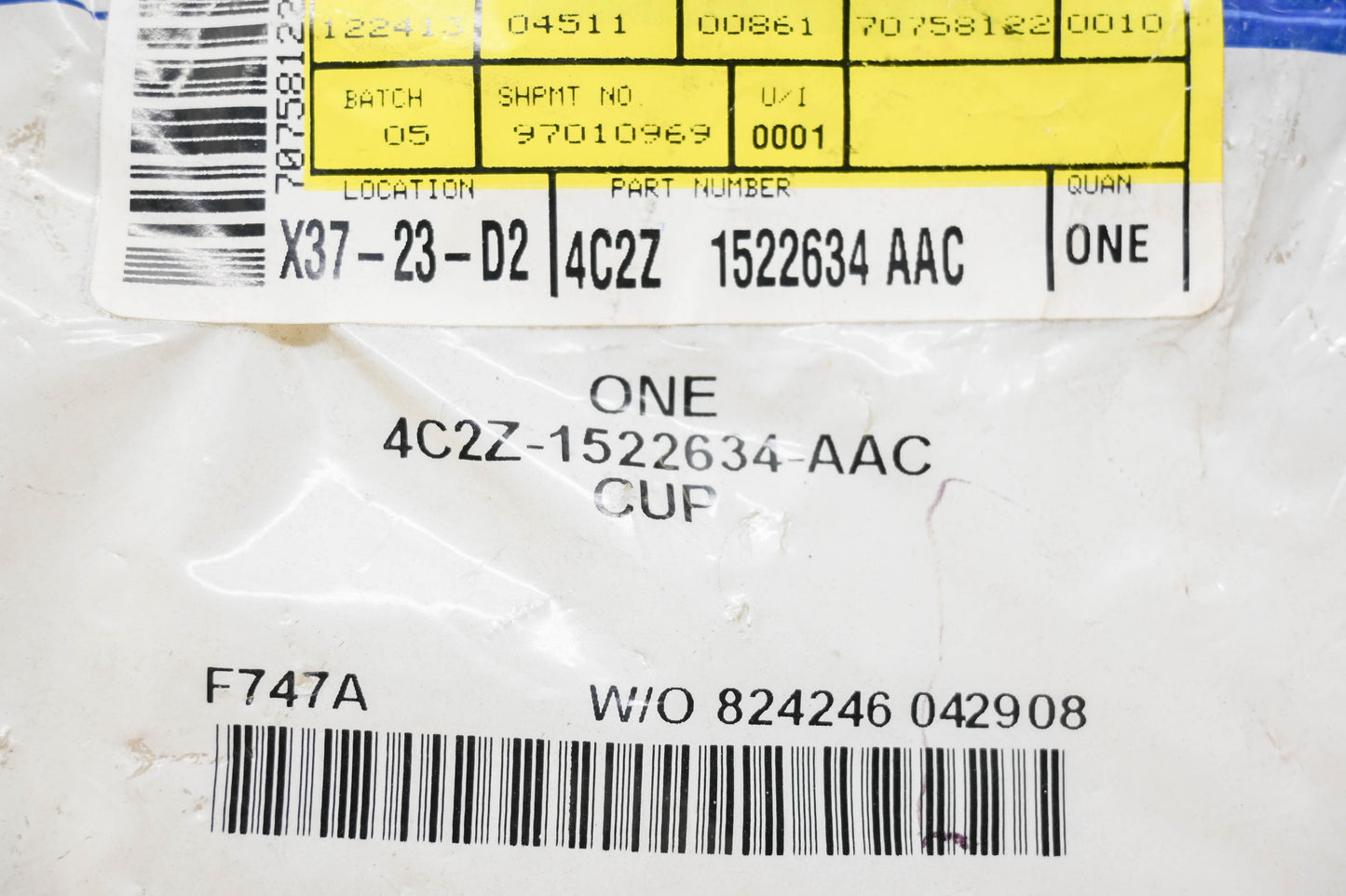 New OEM Ford 4C2Z-1522634-AAC Cup Handle NOS