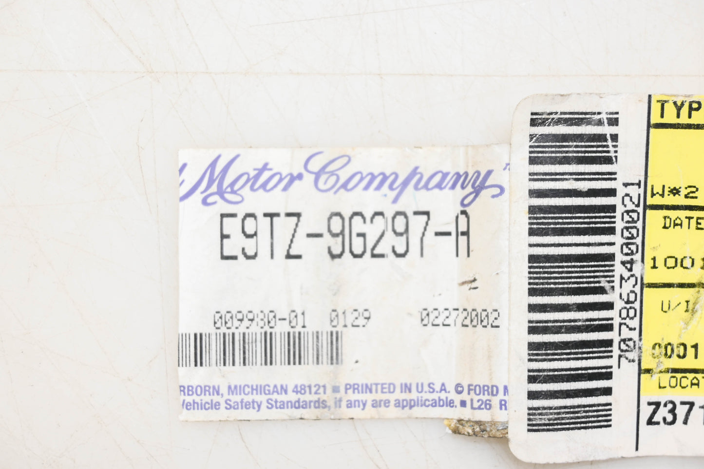 New OEM Ford E9TZ-9G297-A Hose NOS