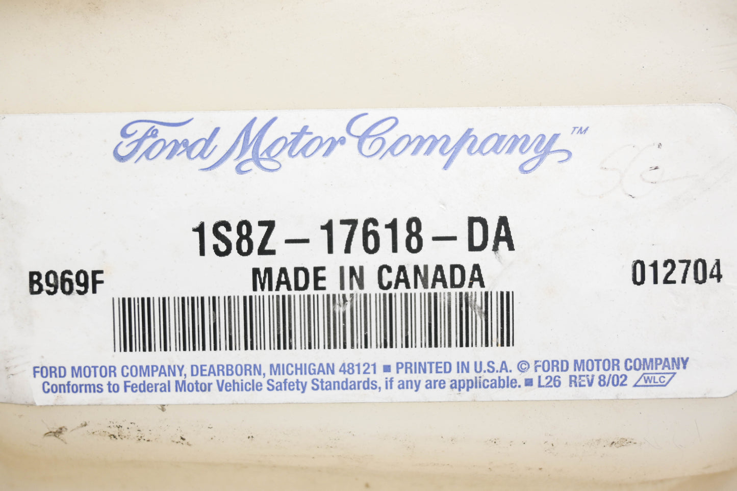 New OEM Ford 1S8Z-17618-DA Windshield Washer Reservoir NOS