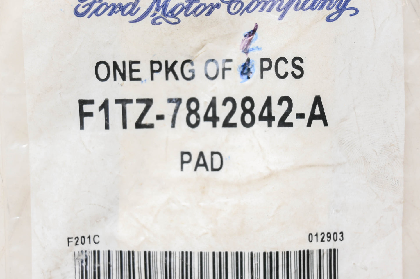 New OEM Ford F1TZ-7842842-A Pad NOS