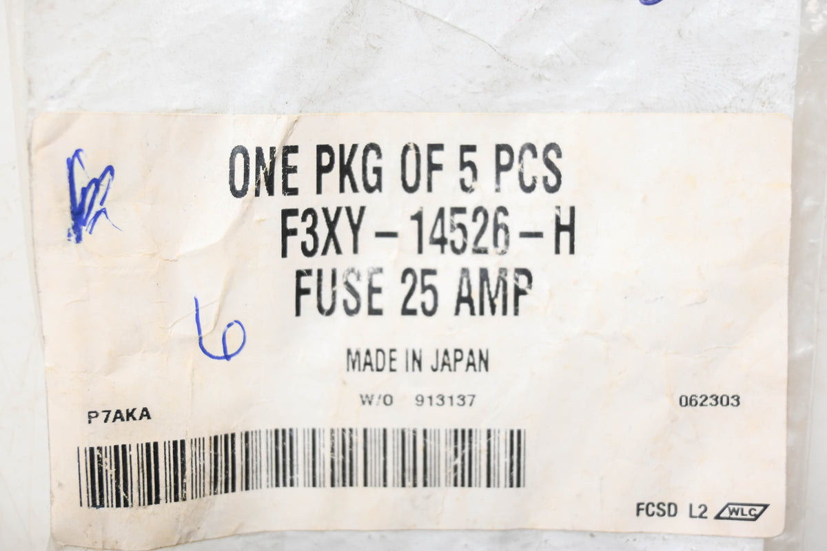 New OEM Ford F3XY-14526-H 25 Amp Fuse NOS