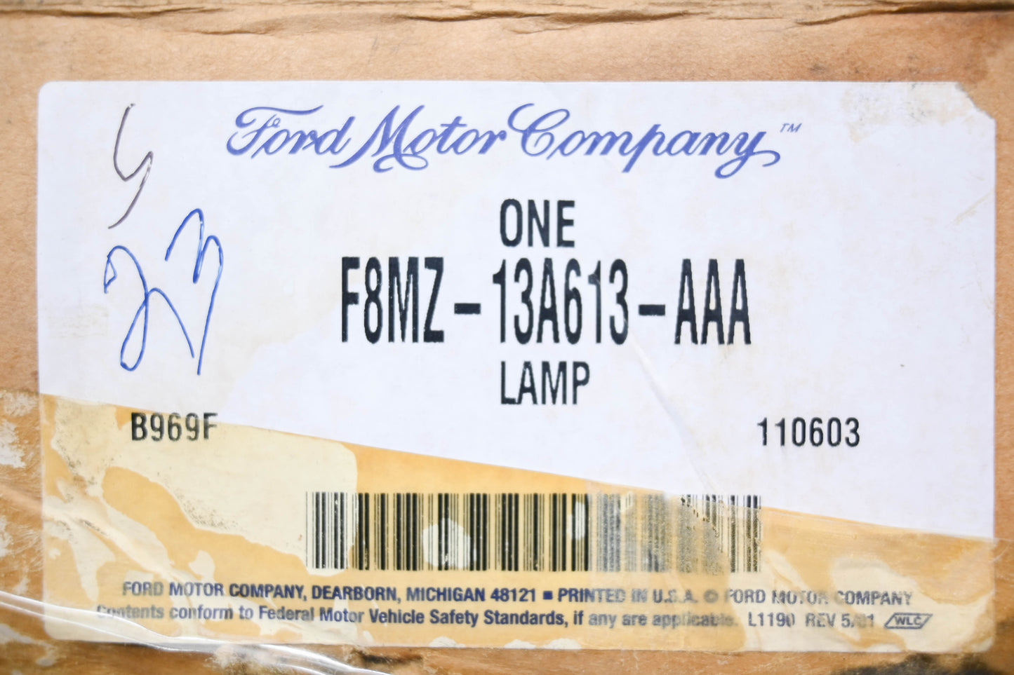 New OEM Ford F8MZ-13A613-AAA Brake Lamp Light Assembly NOS