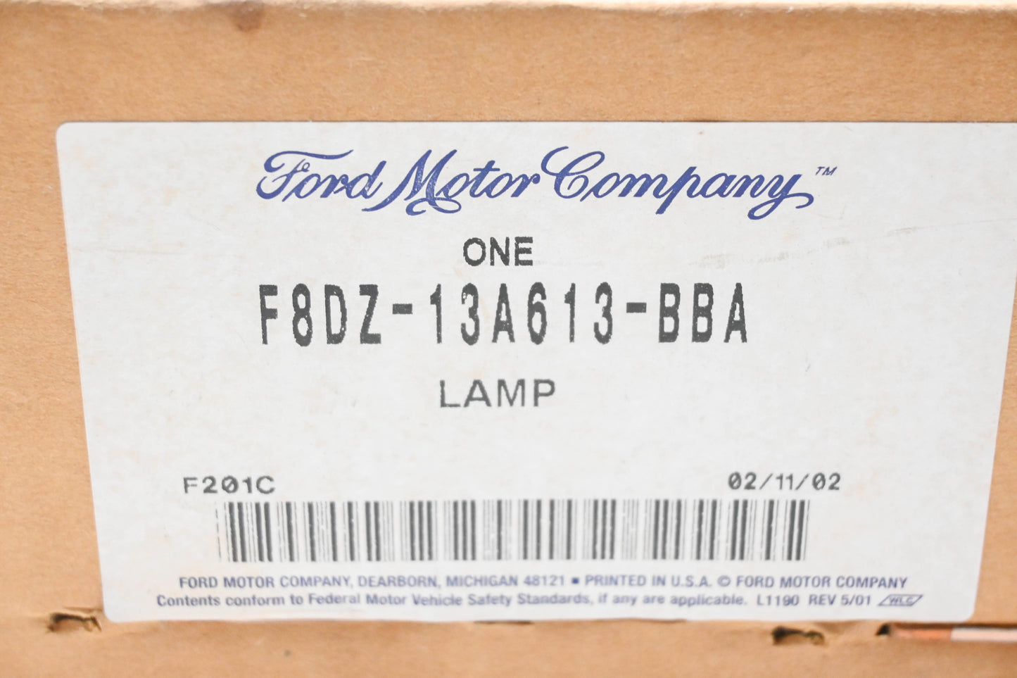 New OEM Ford F8DZ-13A613-BBA Rear High Mount Brake Lamp Assembly NOS