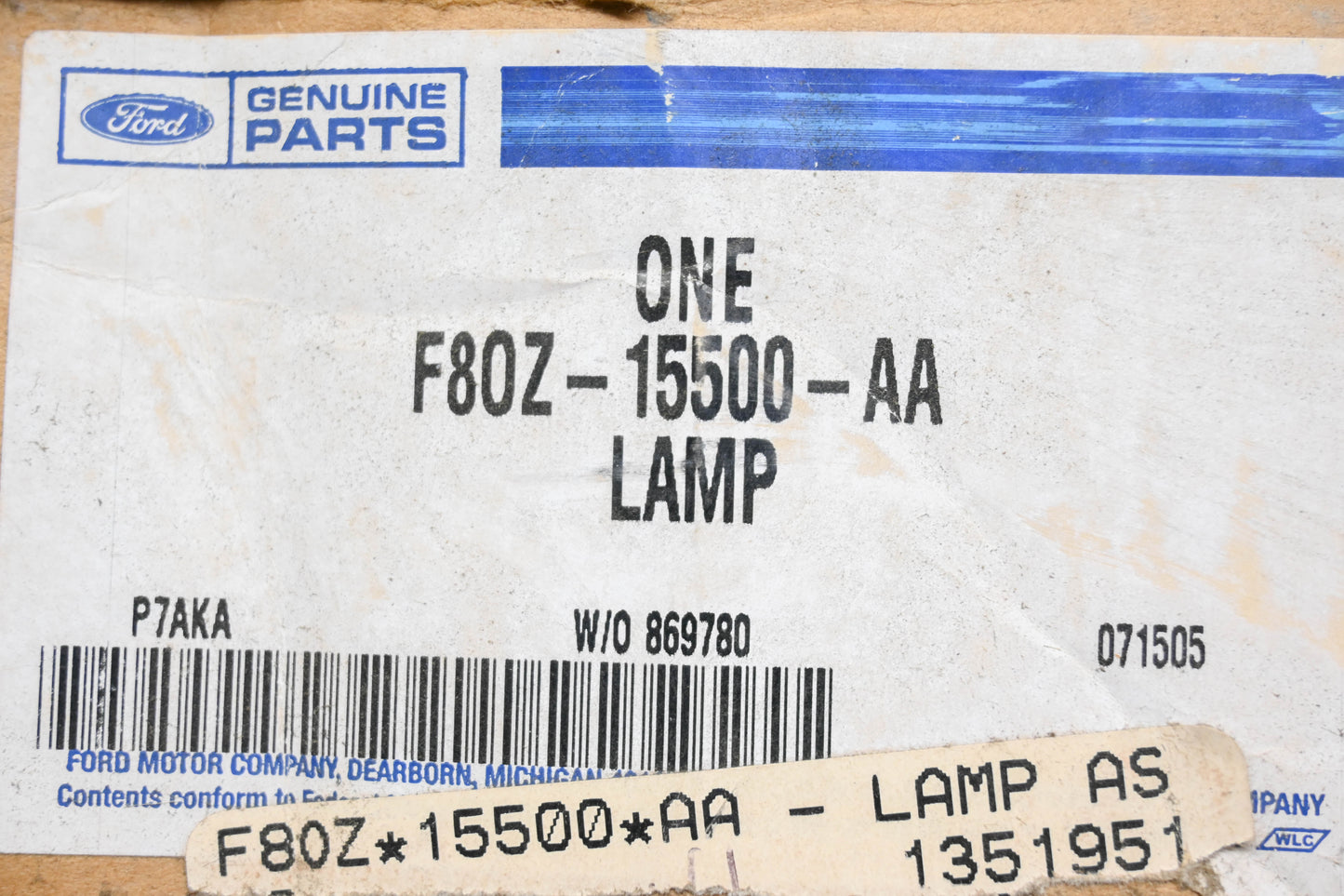New OEM Ford F8OZ-15500-AA Rear Lamp Assembly NOS