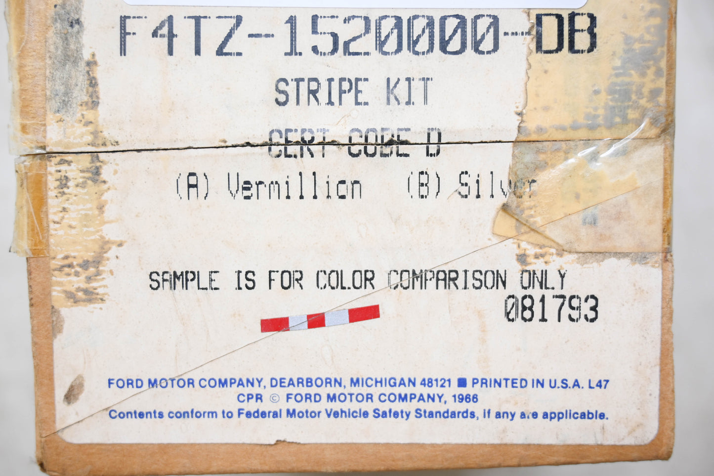 New OEM Ford F4TZ-1520000-DB Stripe Decal Kit NOS