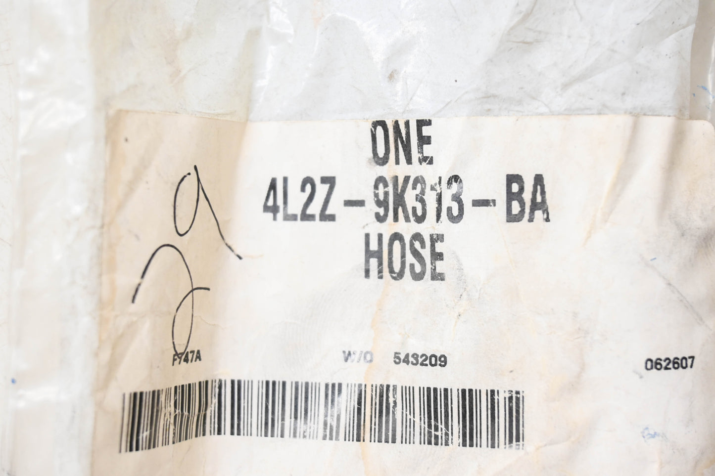 New OEM Ford 4L2Z-9K313-BA Fuel Vapor System Hose Filter to Reservoir NOS