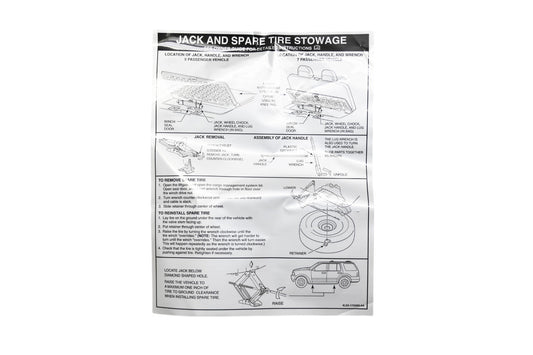 New OEM Ford 4L2Z-17A083-A Jack Operation Decal NOS