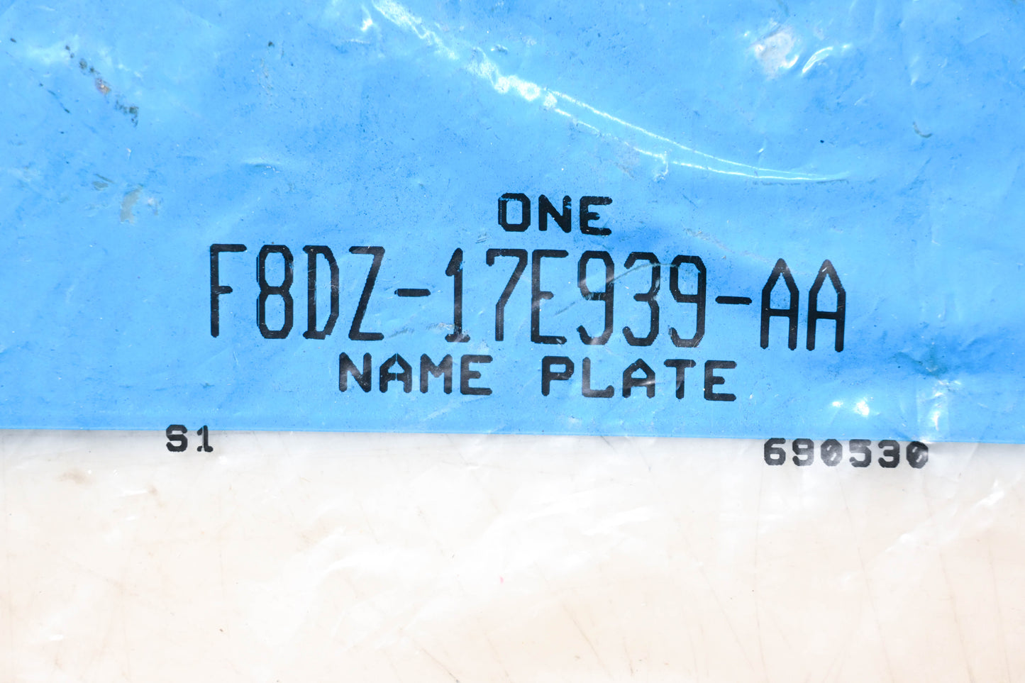 New OEM Ford F8DZ-17E939-AA "Sable" Name Plate NOS