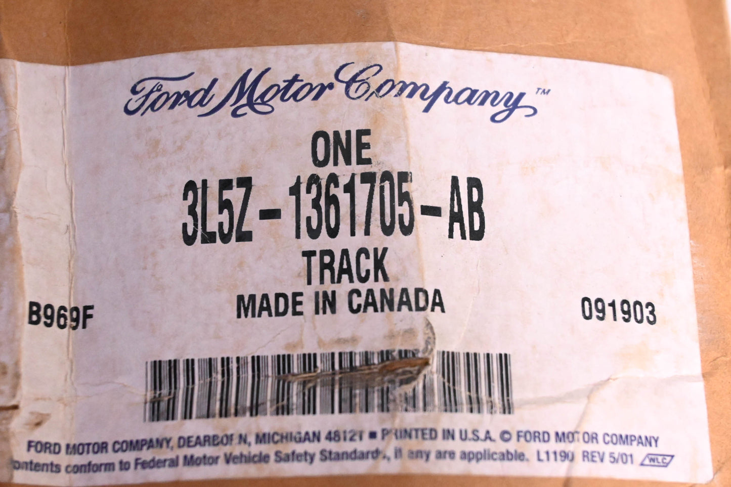 New OEM Ford 3L5Z-1361705-AB Seat Track Assembly NOS