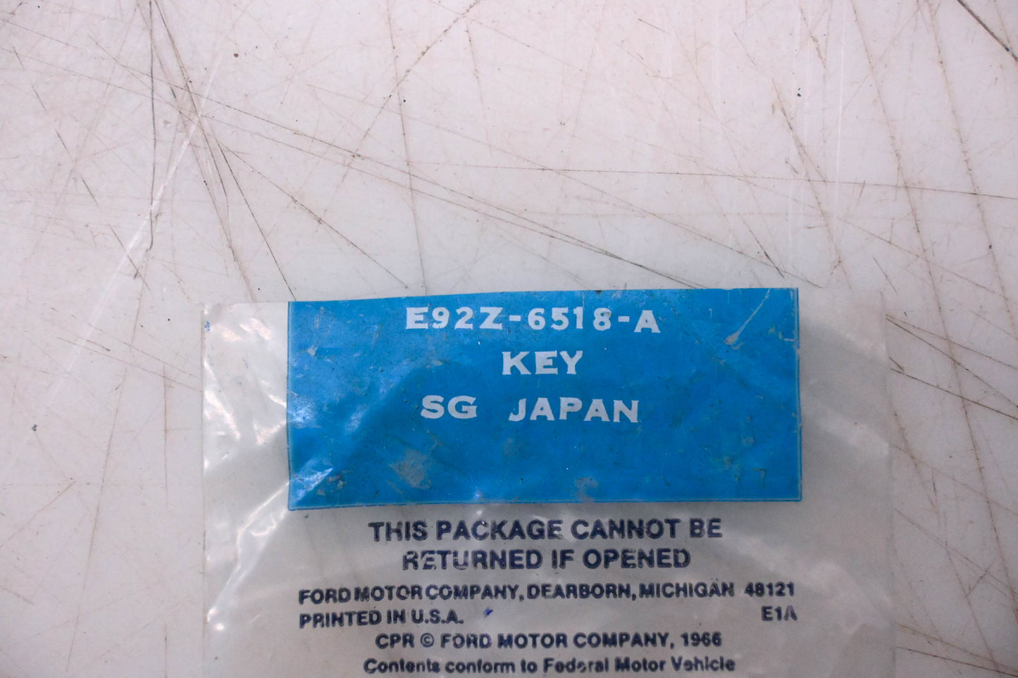 New OEM Ford E92Z-6518-A Key NOS