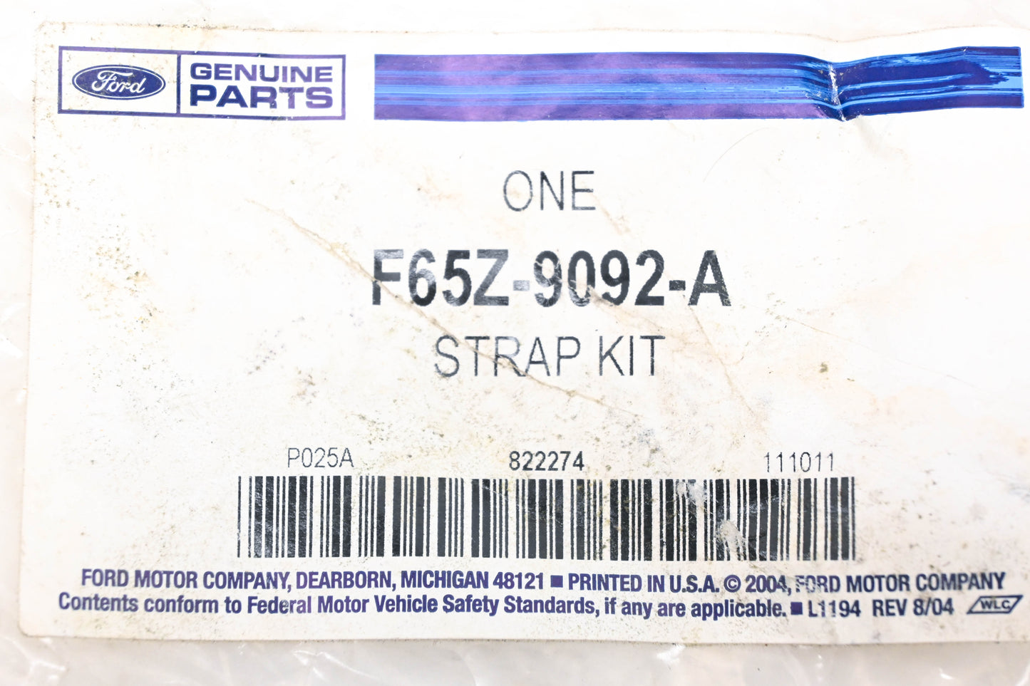 New OEM Ford F65Z-9092-A, F65A-9054-EC, F65A-9057-EC Fuel Tank Strap Kit NOS