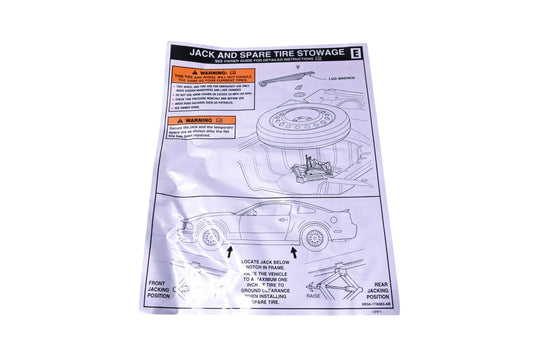 New OEM Ford 5R3Z-17A083-AA Jack Operation Decal NOS