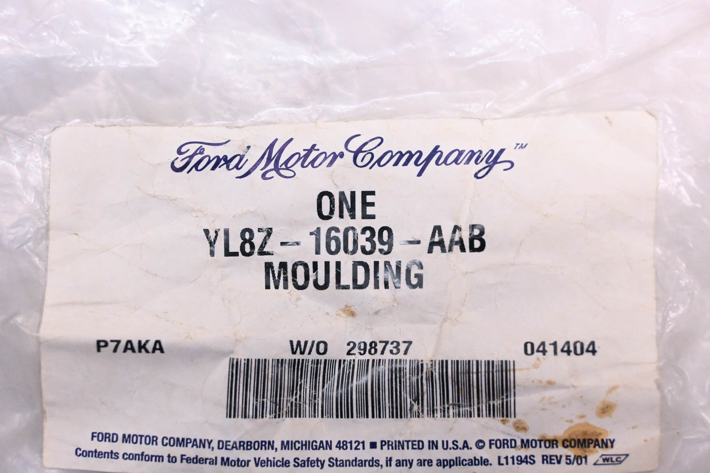 New OEM Ford YL8Z-16039-AAB Front Wheel Arch Moulding NOS
