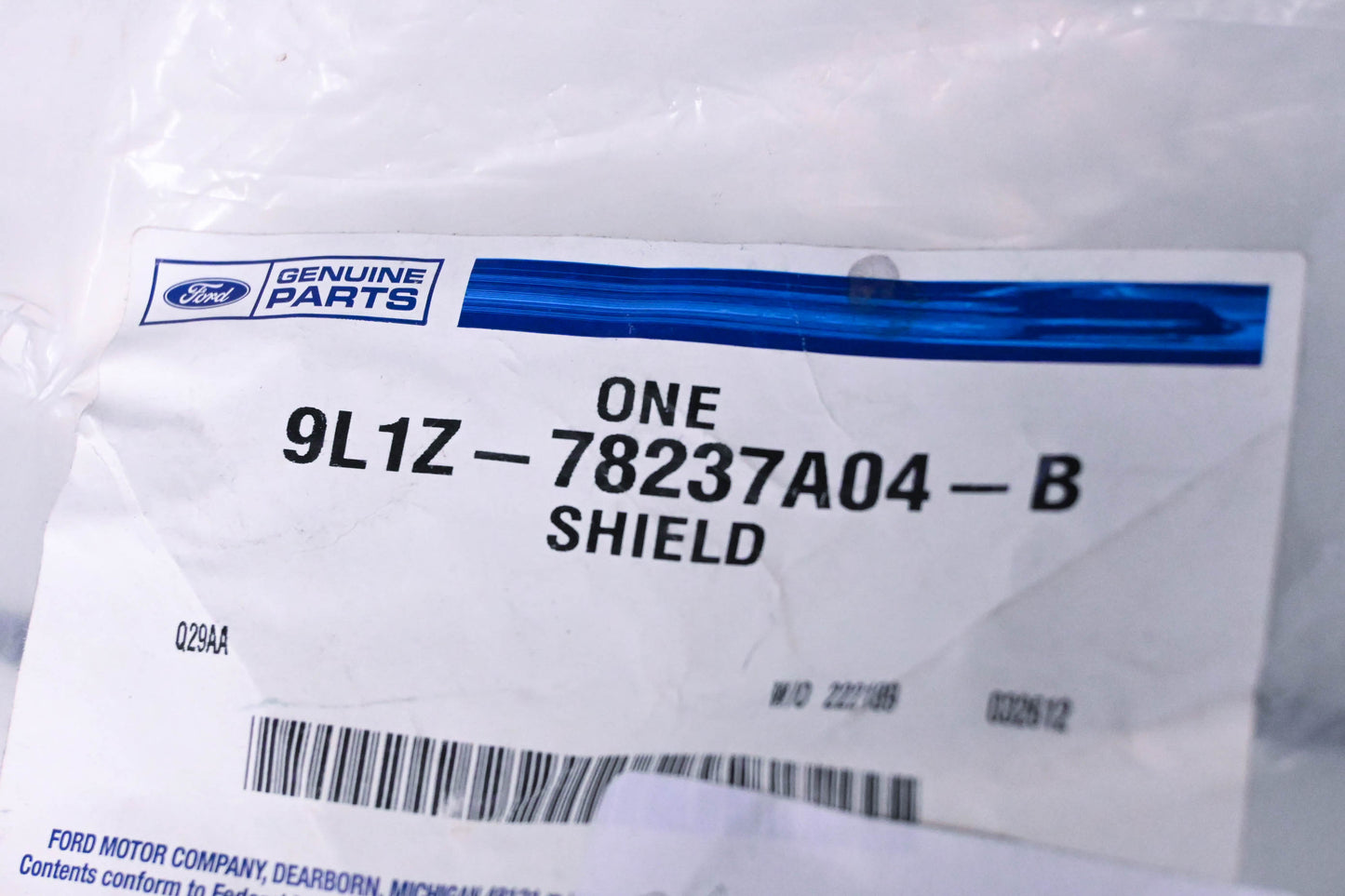 New OEM Ford 9L1Z-78237A04-B Right Side Door Panel Water Shield NOS