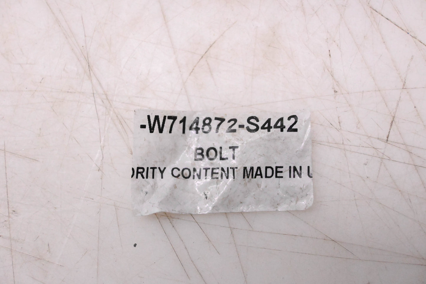 New OEM Ford W714872-S442 Upper Tie Bar Mount Bolt NOS