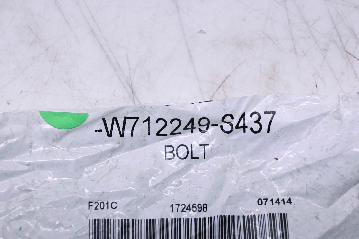New OEM Ford W712249-S437 Bolt NOS