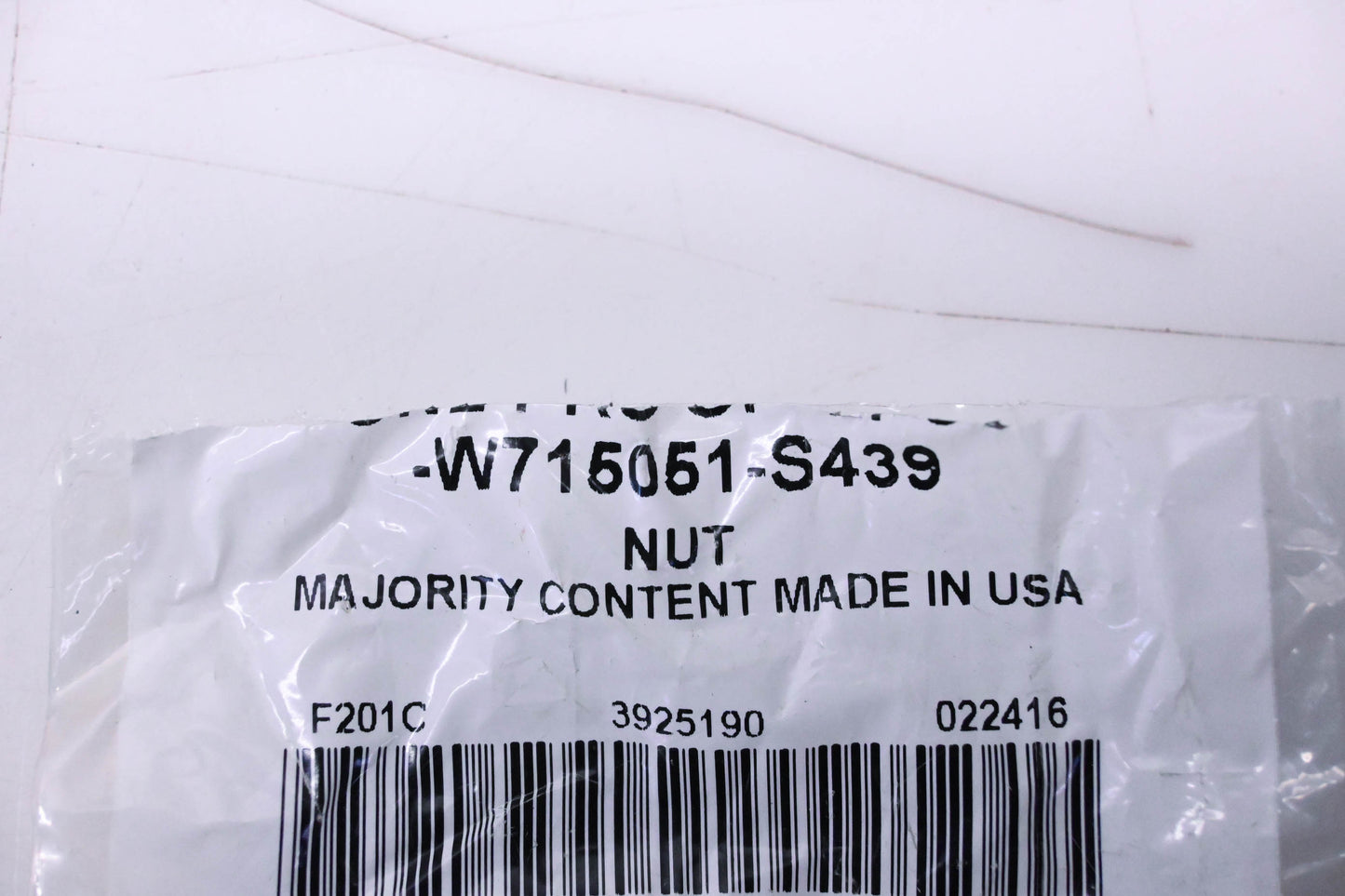 New OEM Ford W715051-S439 Fender Liner Nut NOS