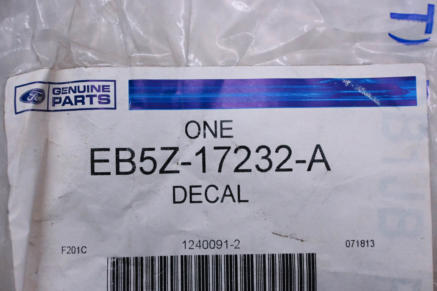 New OEM Ford EB5Z-17232-A Nameplate Decal NOS