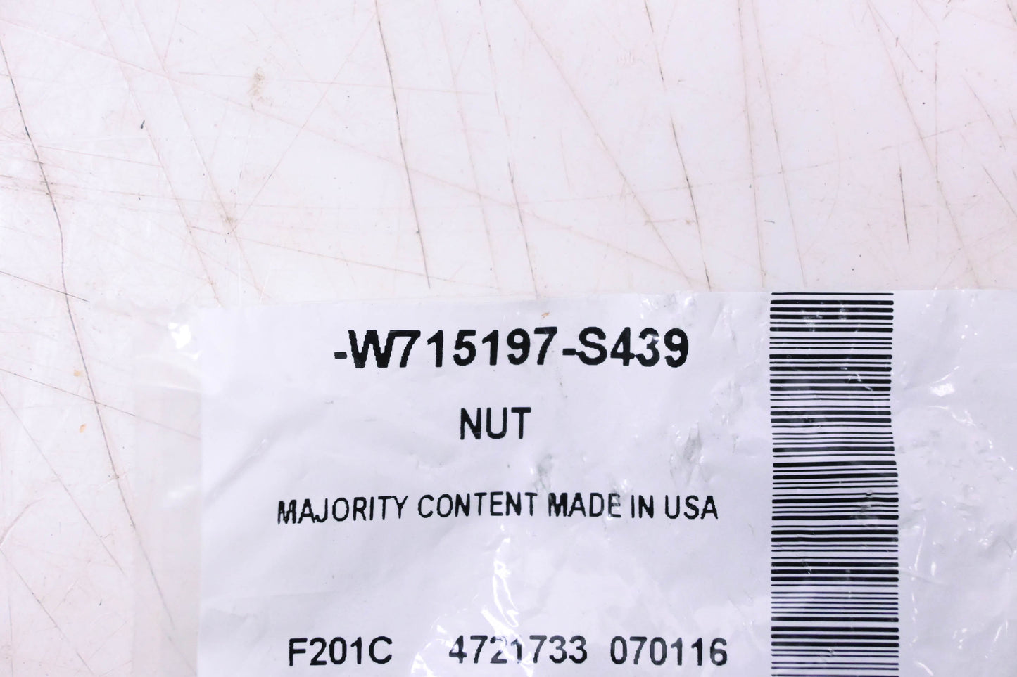 New OEM Ford W715197-S439 Side Bracket Retainer Nut NOS
