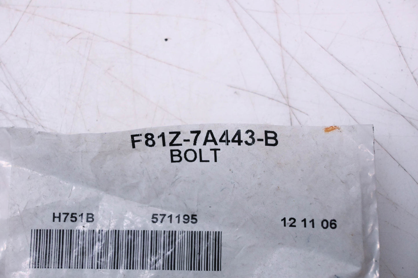 New OEM Ford F81Z-7A443-B Bolt NOS