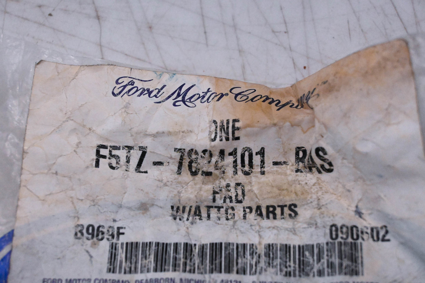 New OEM Ford F5TZ-7824101-BAS Arm Rest Pad NOS