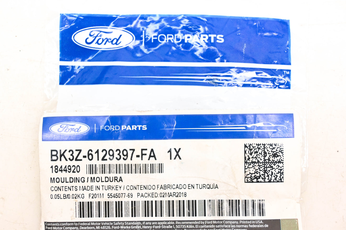 New OEM Ford BK3Z-6129397-FA, 1844920 Side Panel Corner Moulding NOS
