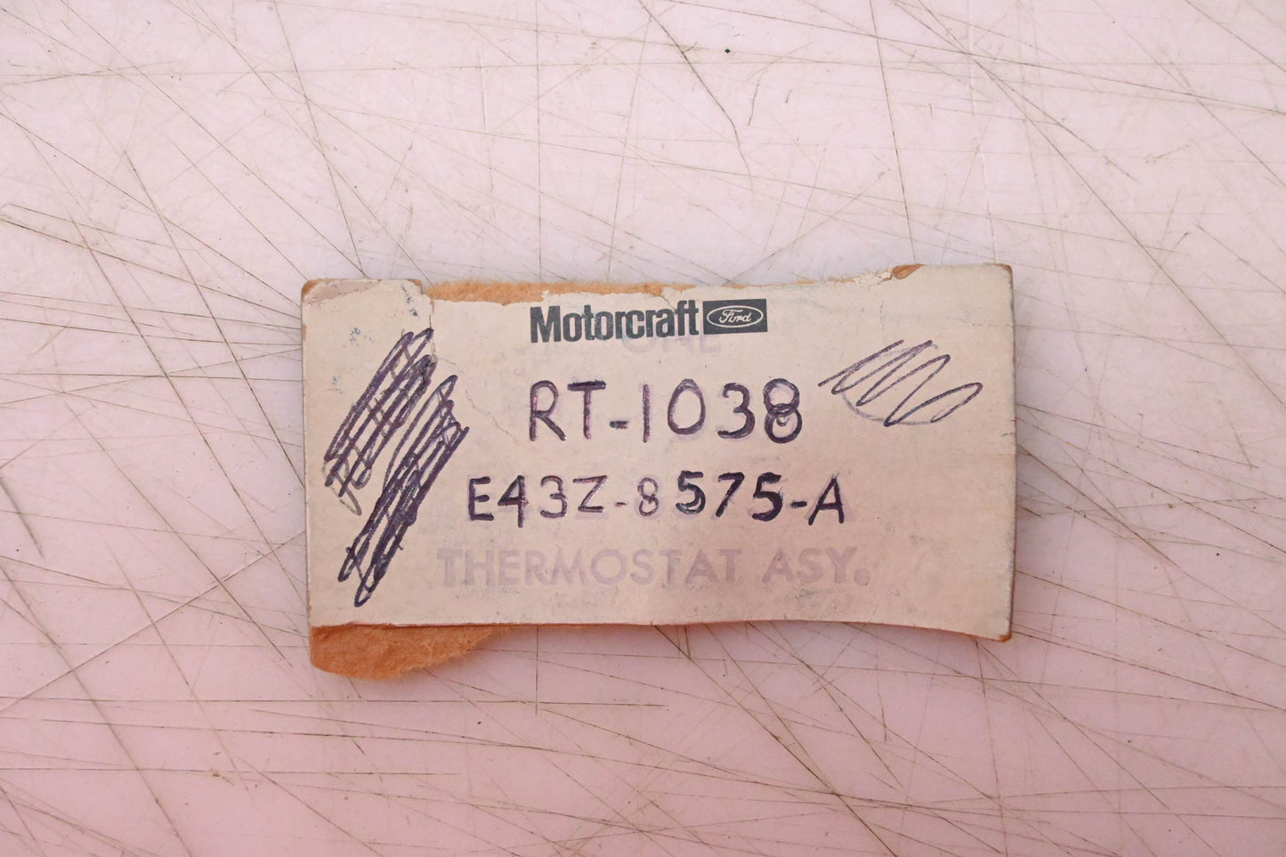New OEM Motorcraft RT-1038, E43Z-8575-A Engine Coolant Thermostat Assembly NOS