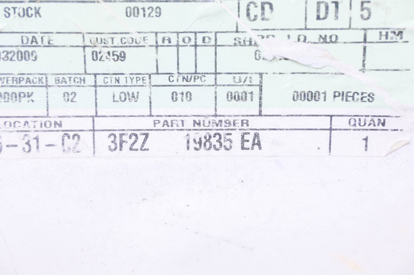 New OEM Ford 3F2Z-19835-EA Tube Assembly NOS