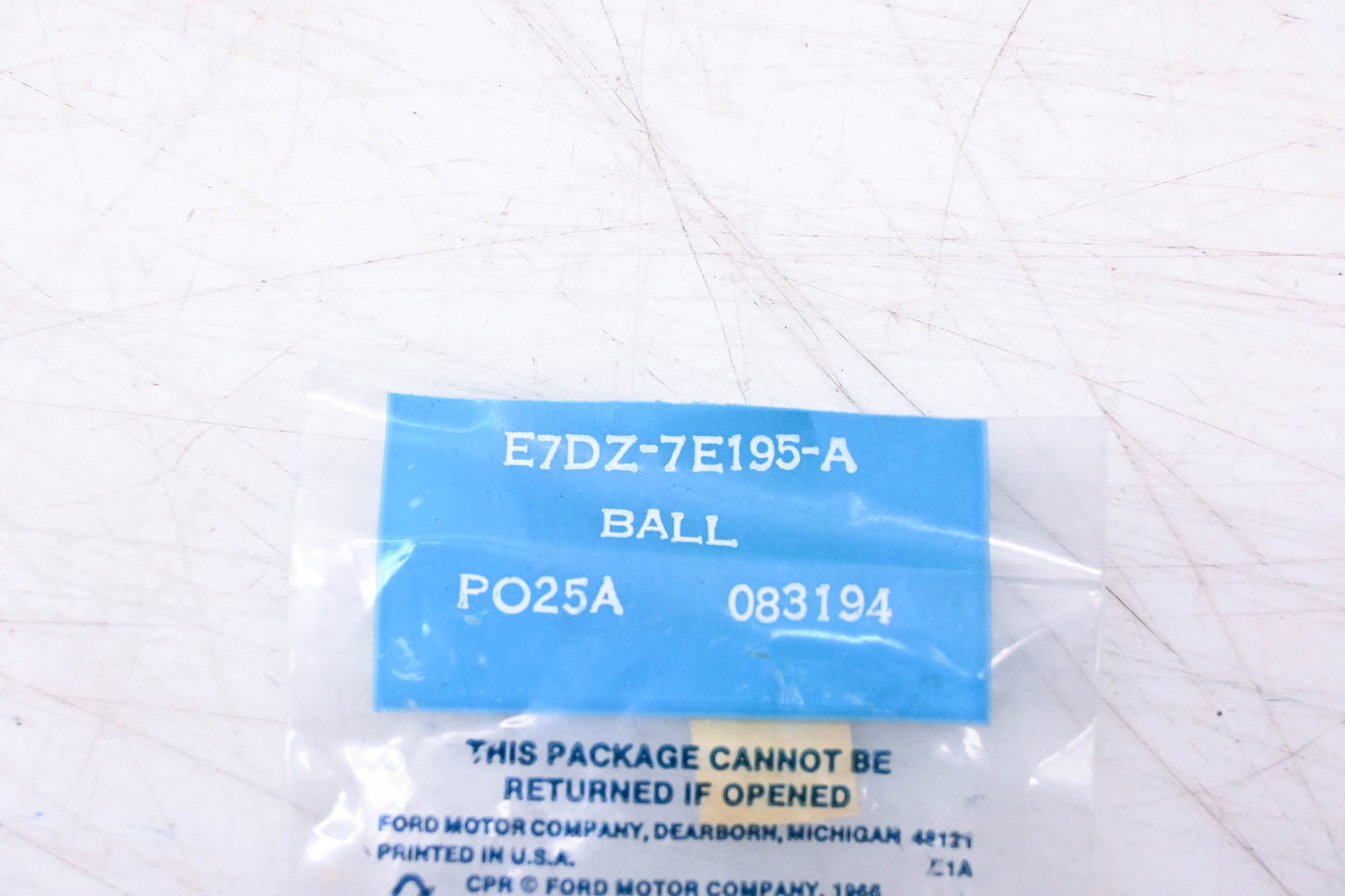 New OEM Ford E7DZ-7E195-A Valve Body Check Ball NOS