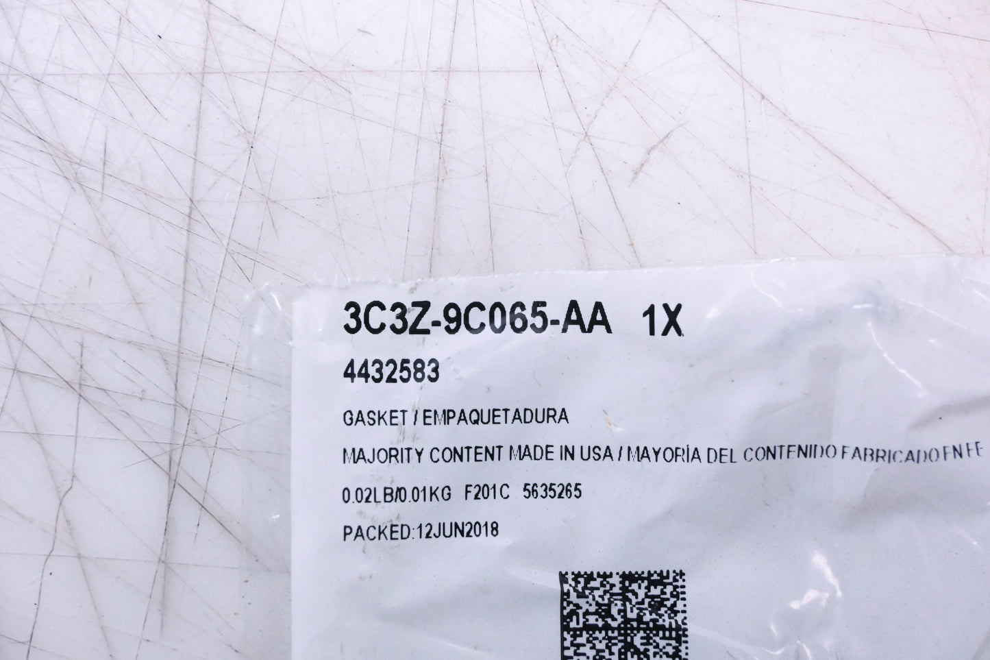 New OEM Ford 3C3Z-9C065-AA, 4432583 Gasket NOS