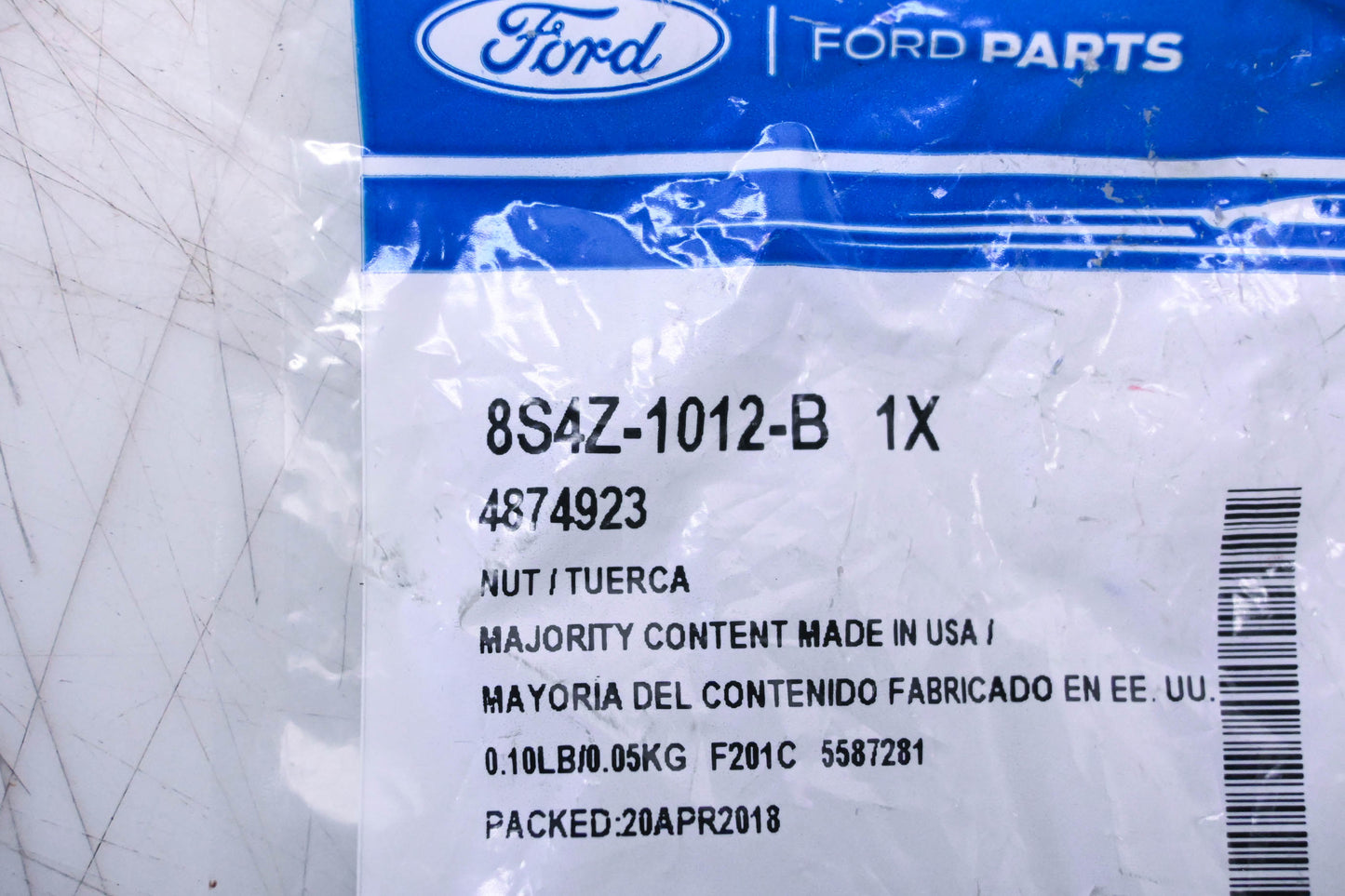 New OEM Ford 8S4Z-1012-B, 4874923 Wheel Nut NOS