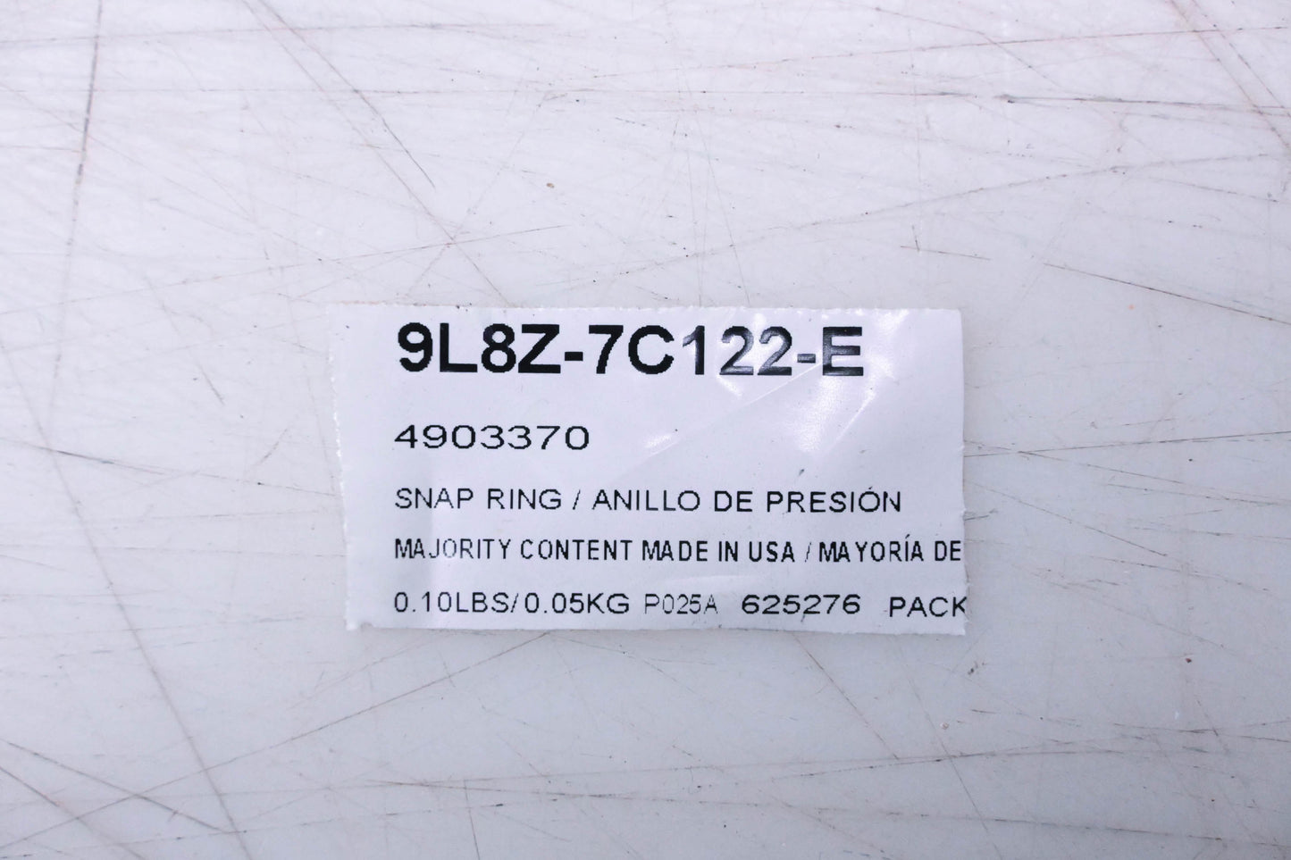 New OEM Ford 9L8Z-7C122-E, 4903370 Snap Ring NOS