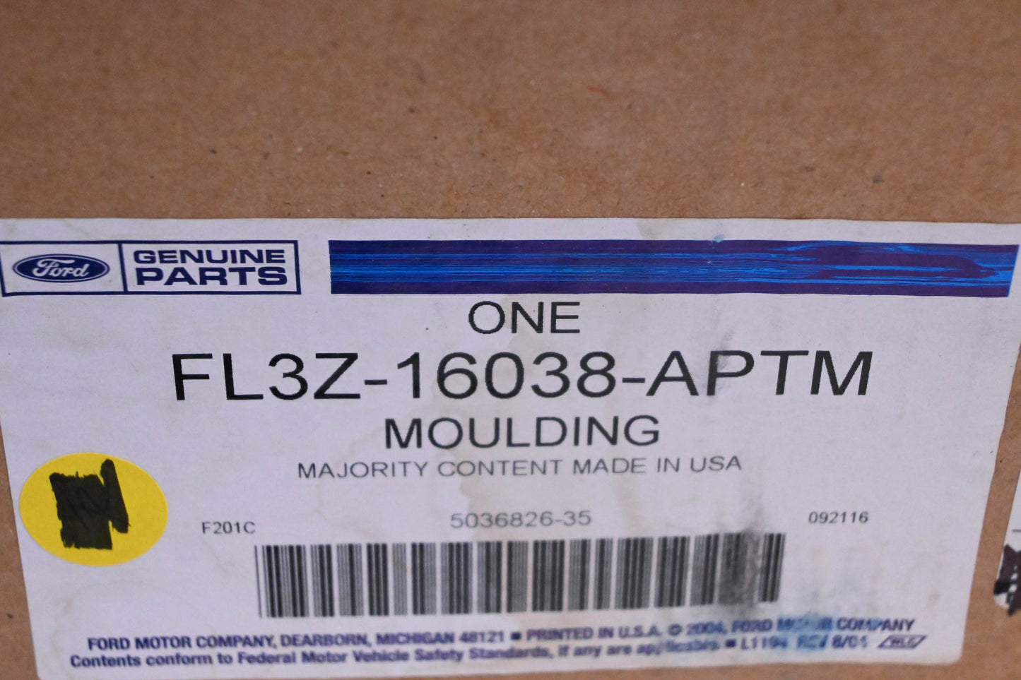 New OEM Ford FL3Z-16038-APTM Bumper End Cap Moulding NOS