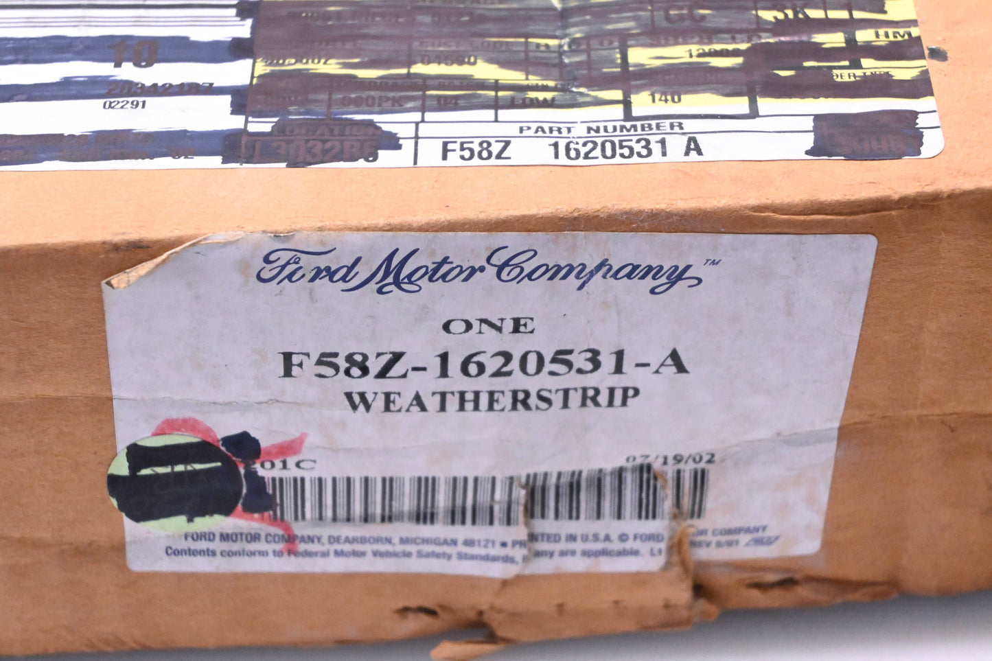 New OEM Ford F58Z-1620531-A Weatherstrip Assembly NOS