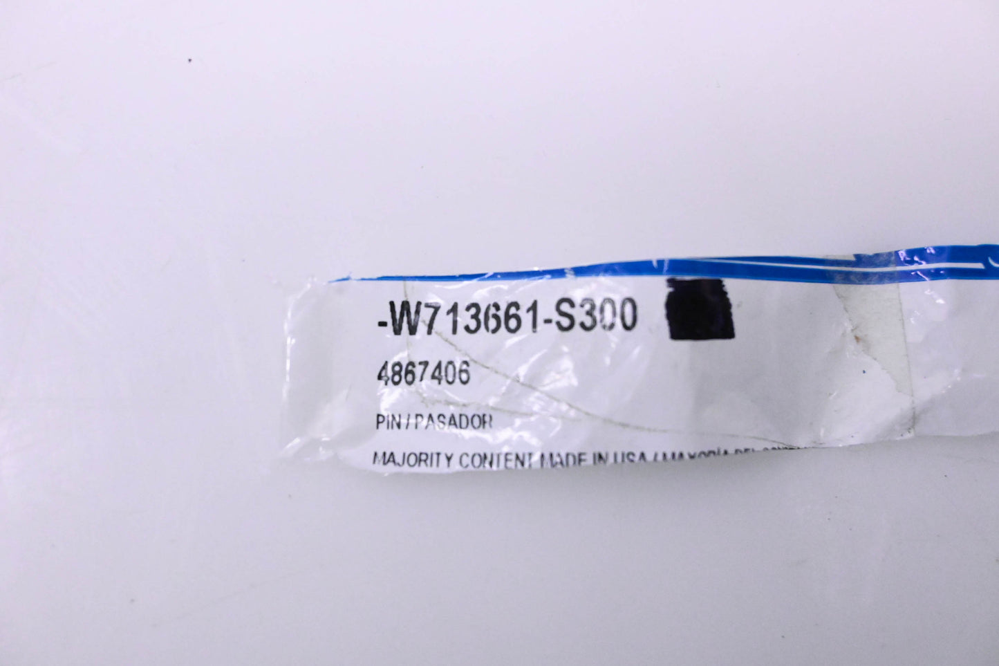 New OEM Ford W713661-S300, 4867406 Lower Deflector Retainer Pin NOS