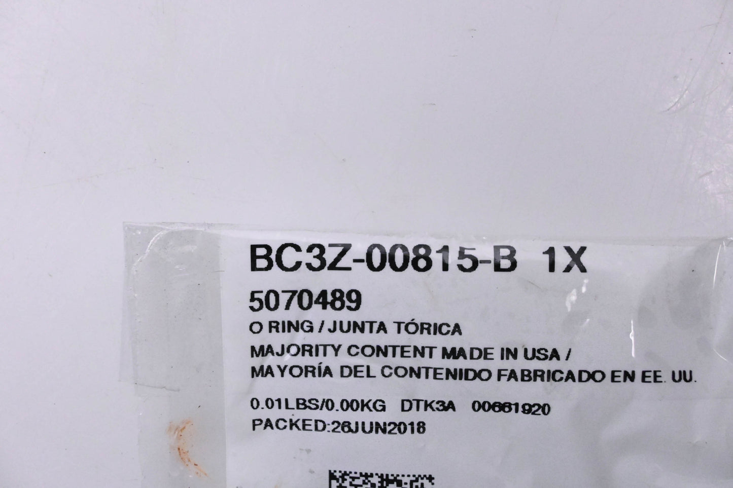New OEM Ford BC3Z-00815-B, 5070489 Thermostat O-Ring NOS