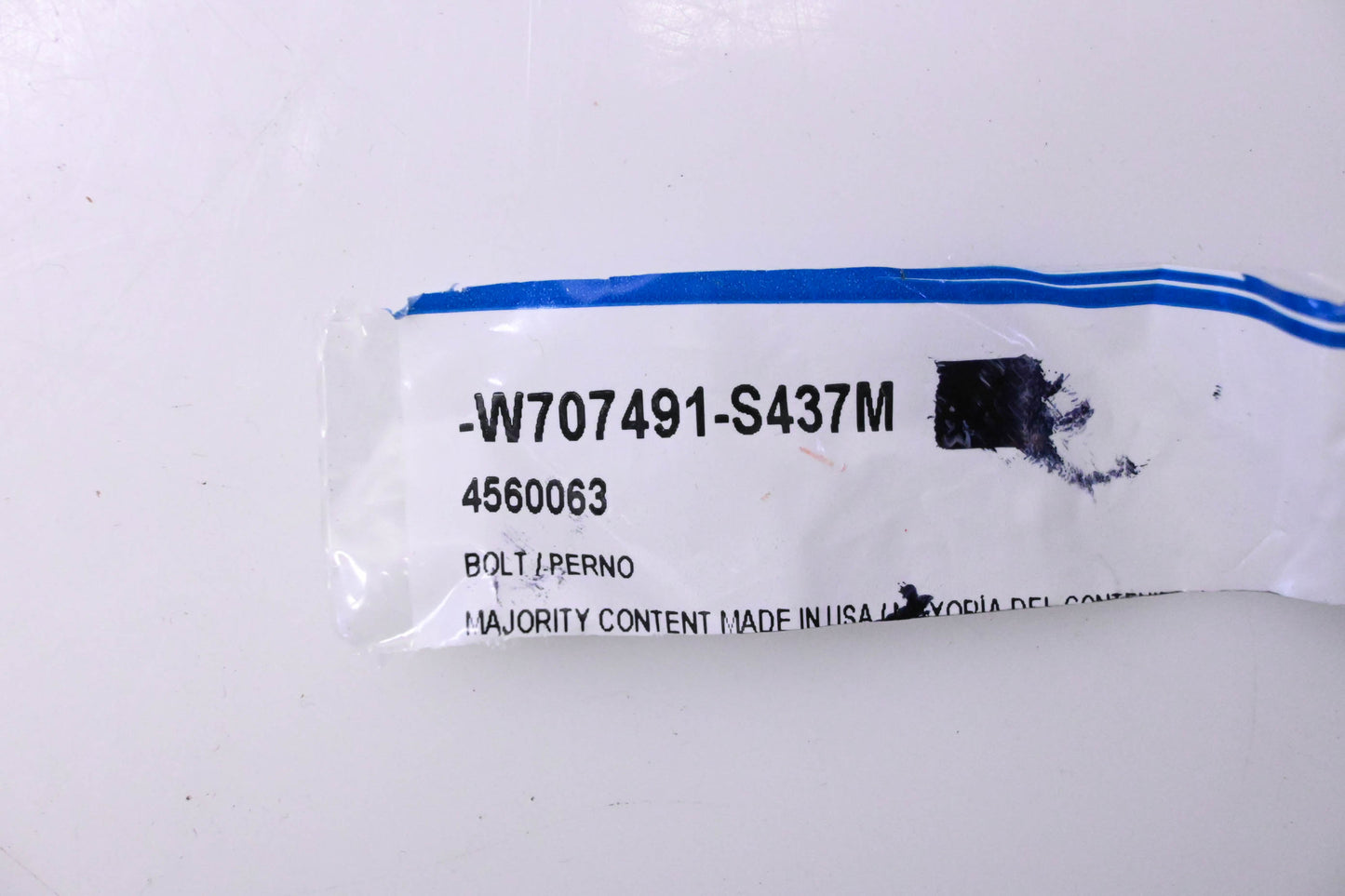 New OEM Ford W707491-S437M Bracket Bolt NOS