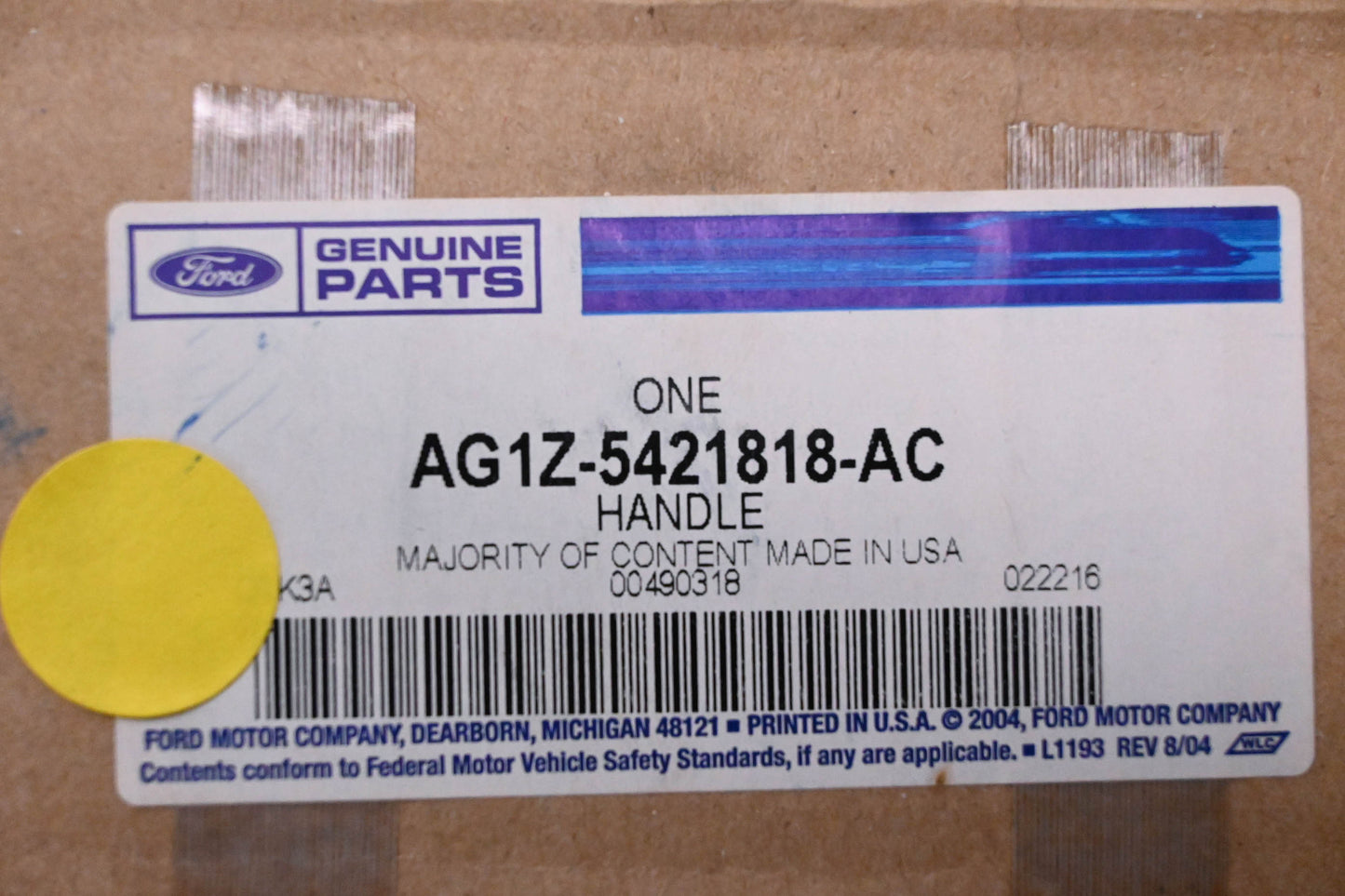 New OEM Ford AG1Z-5421818-AC Interior Door Handle Assembly NOS