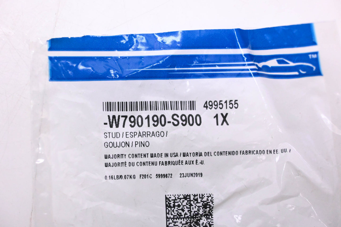 New OEM Ford W790190-S900, 4995155 Stud NOS