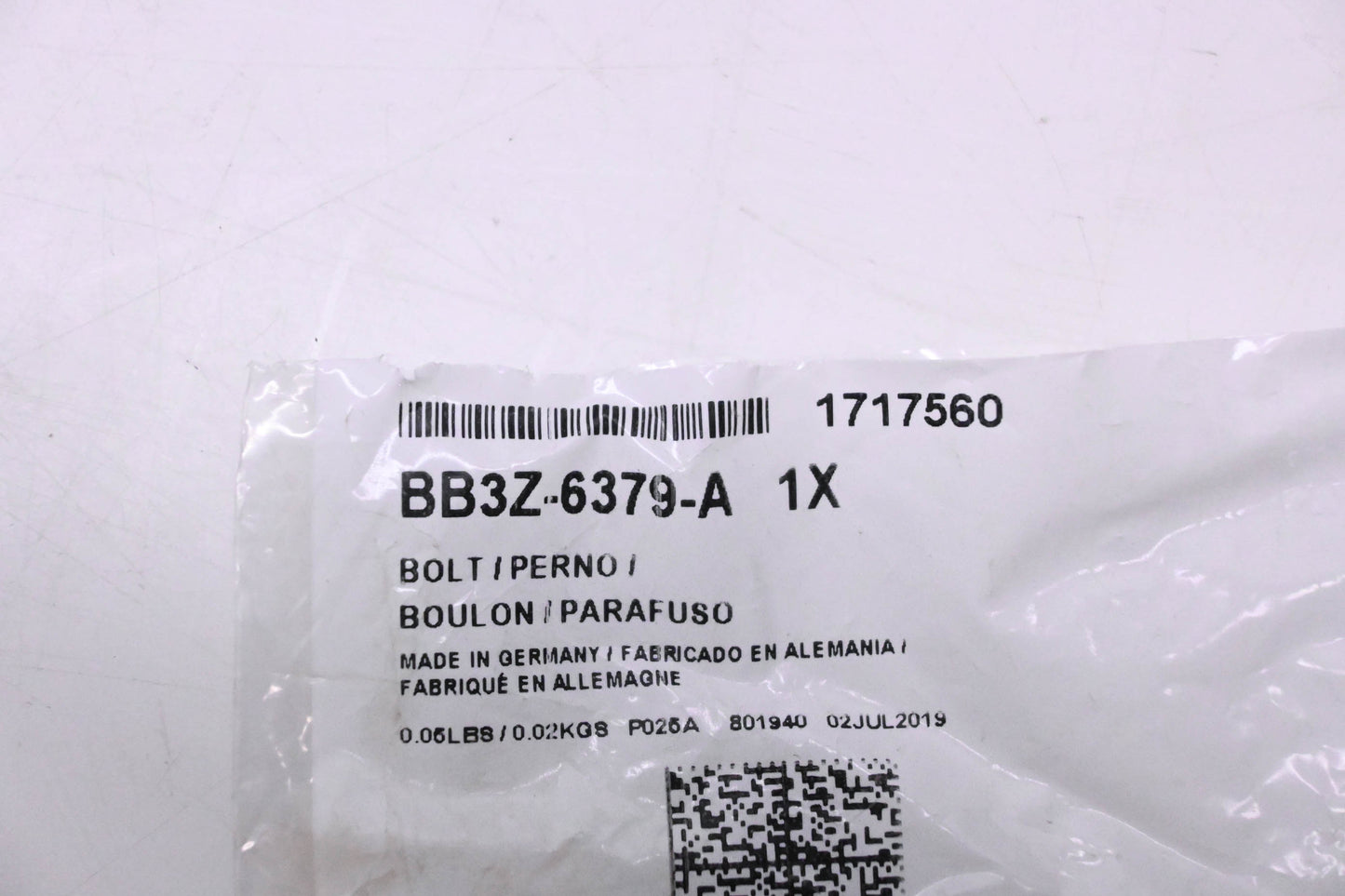 New OEM Ford BB3Z-6379-A, 1717560 Hex Head Bolt NOS