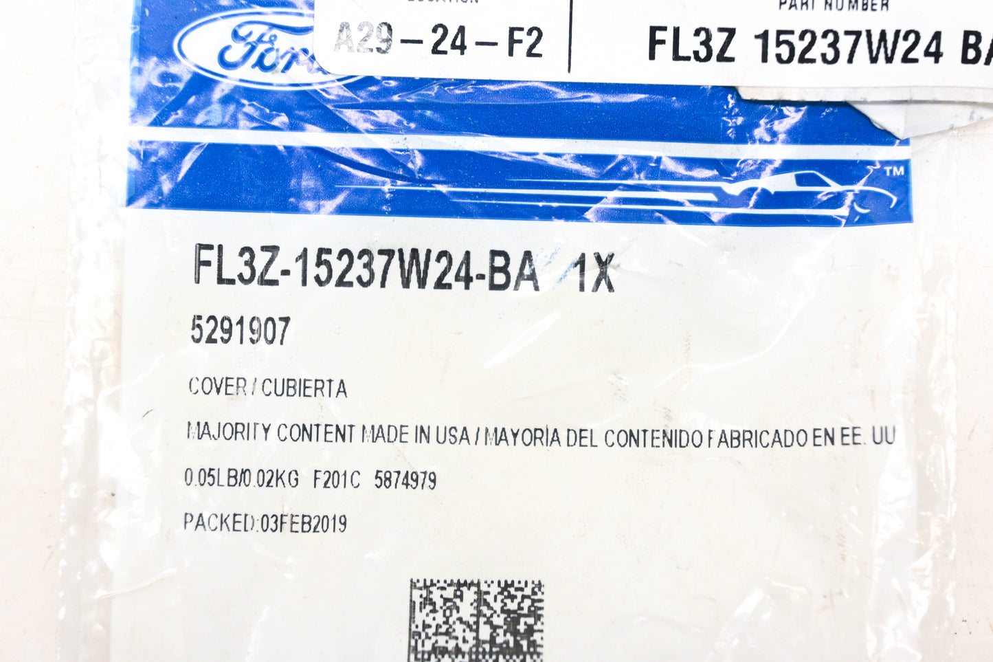 New OEM Ford FL3Z-15237W24-BA Interior Door Handle Trim Panel NOS