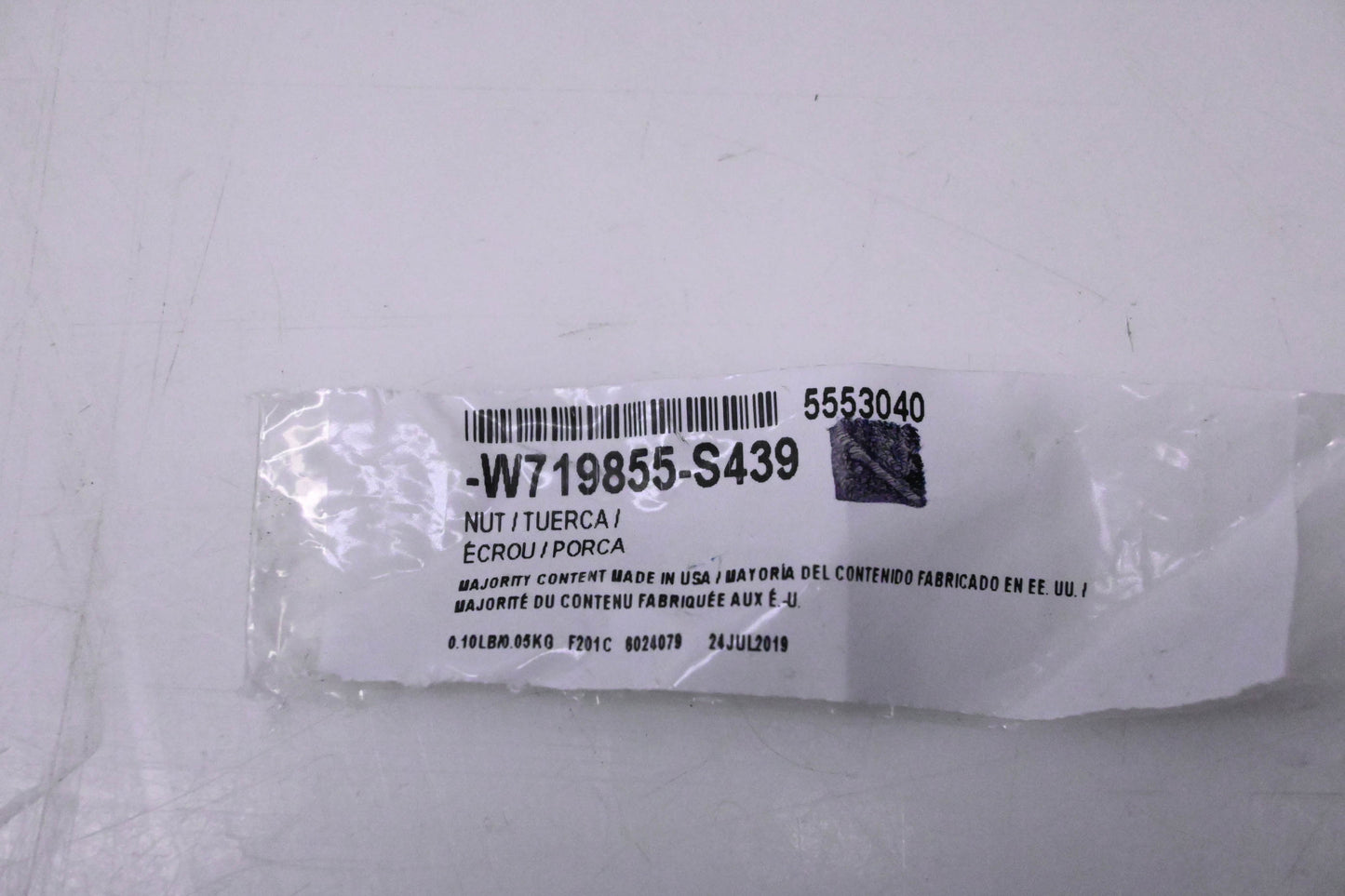 New OEM Ford W719855-S439, 5553040 Nut NOS