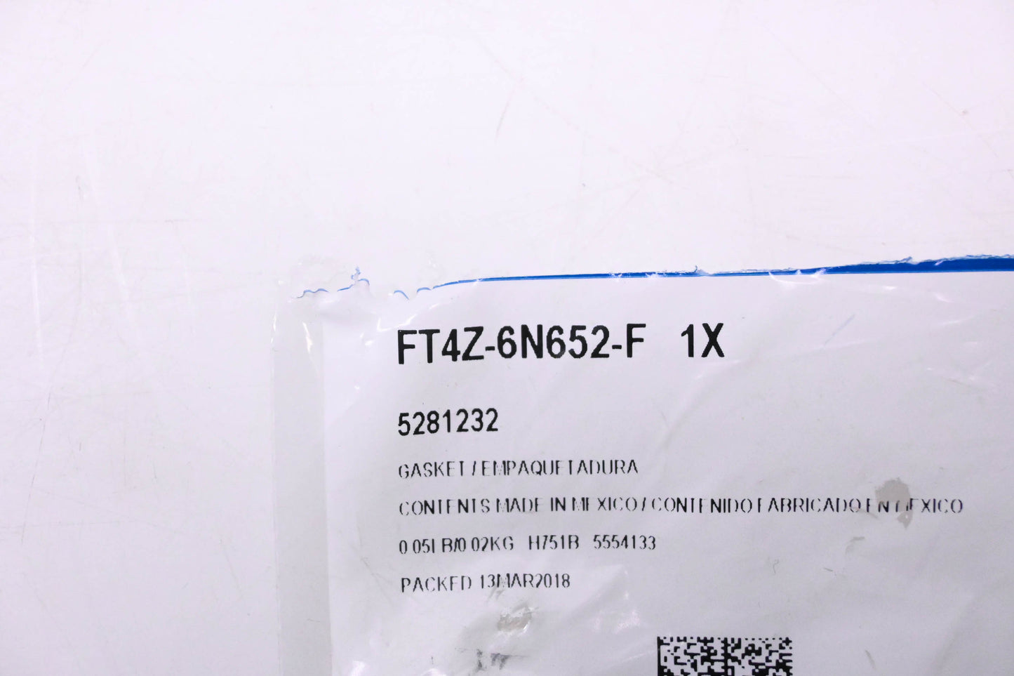 New OEM Ford FT4Z-6N652-F, 5281232 Oil Return Tube Gasket NOS