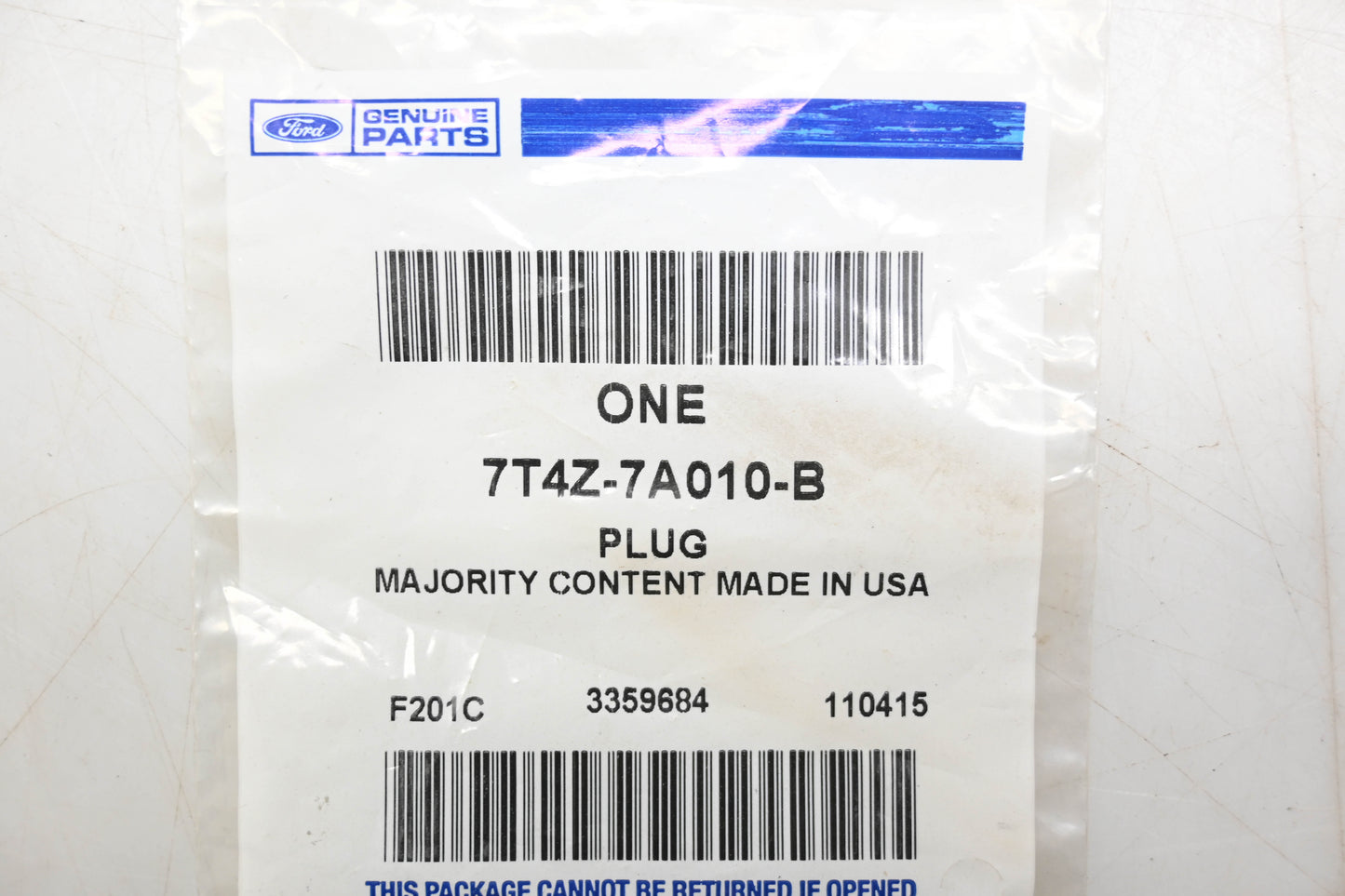 New OEM Ford 7T4Z-7A010-B Plug Oil Drain NOS