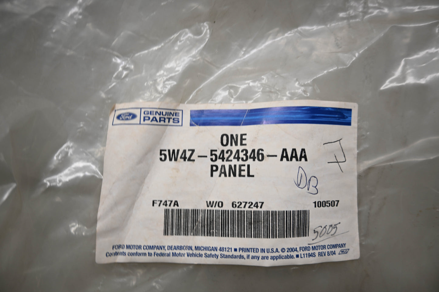 New OEM Ford 5W4Z-5424346-AAA, XW43-54243A52 Interior Trim Panel NOS