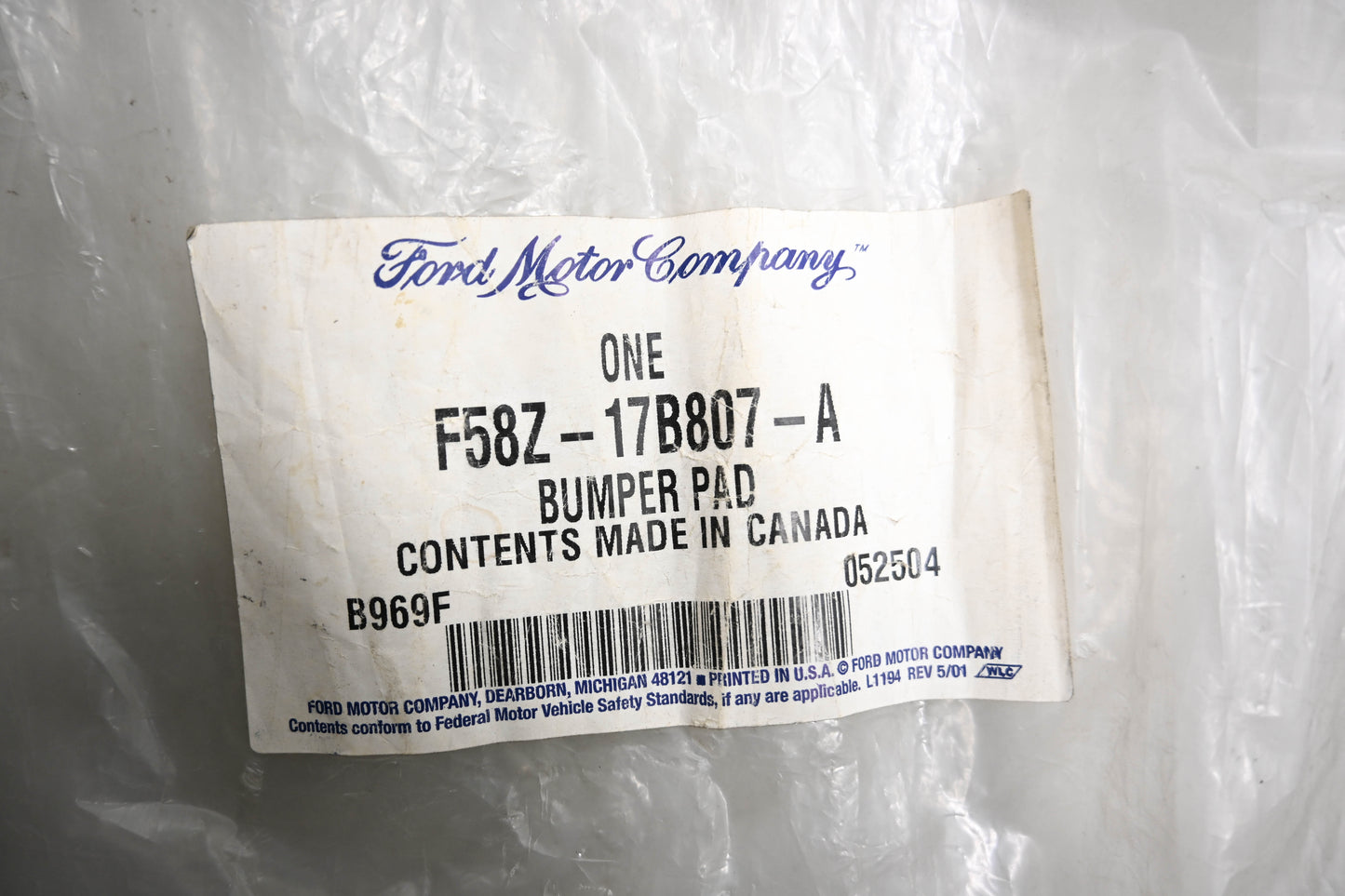 New OEM Ford F58Z-17B807-A Bumper Step Pad NOS