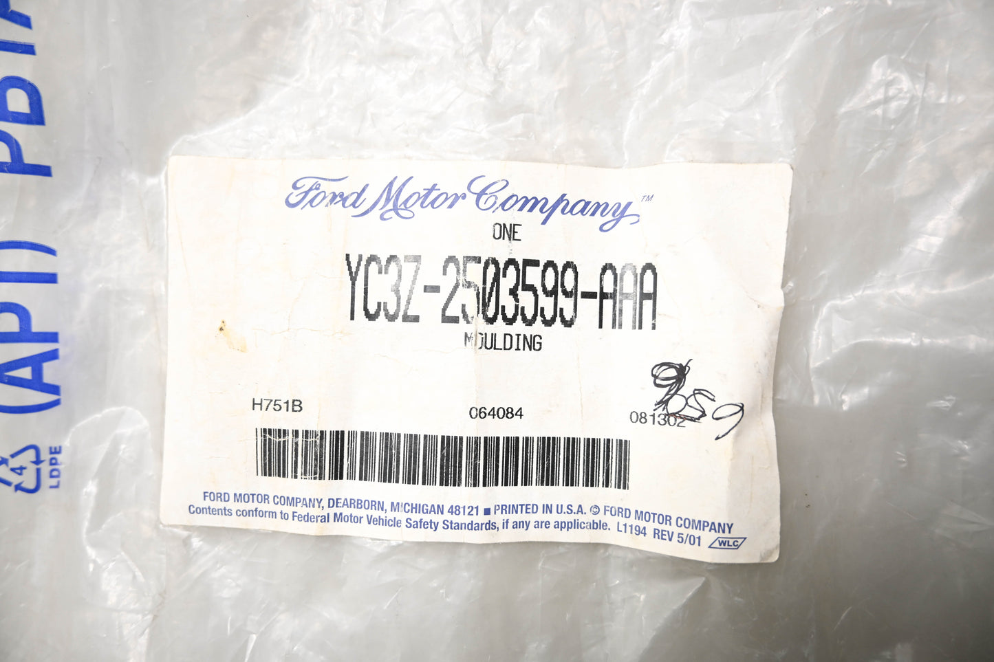New OEM Ford YC3Z-2503599-AAA, F81B-25025A83-AJW A Pillar Trim NOS
