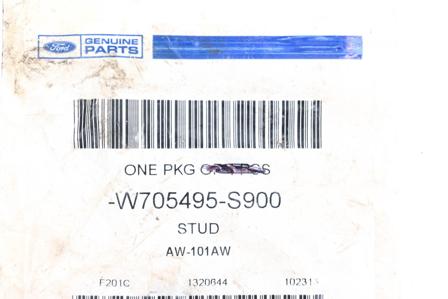 New OEM Ford W705495-S900, AW-101AW Manifold Stud NOS