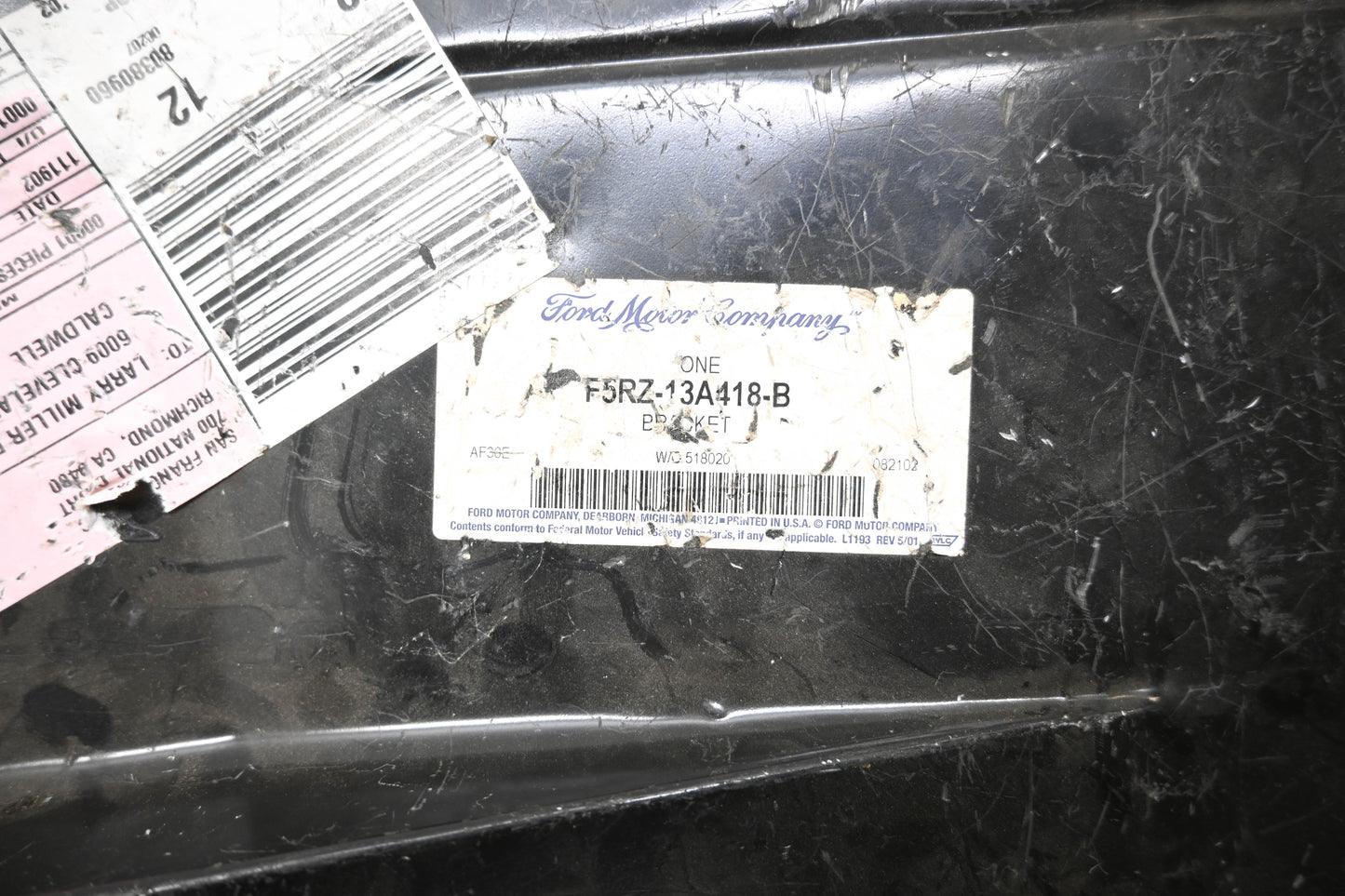 New OEM Ford F5RZ-13A418-B Driver Tail Light Bracket NOS