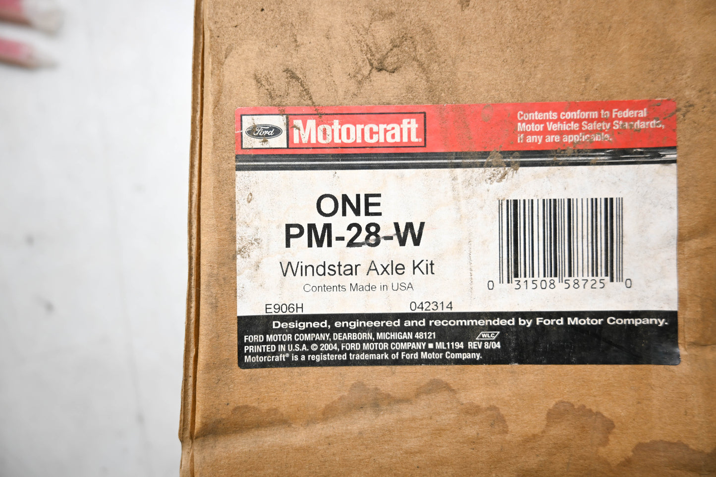 New OEM Motorcraft PM-28-W Axle Sealer Kit NOS